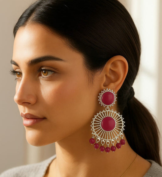 Sterling Silver Crystal Earrings – Premium Glamorous Finish