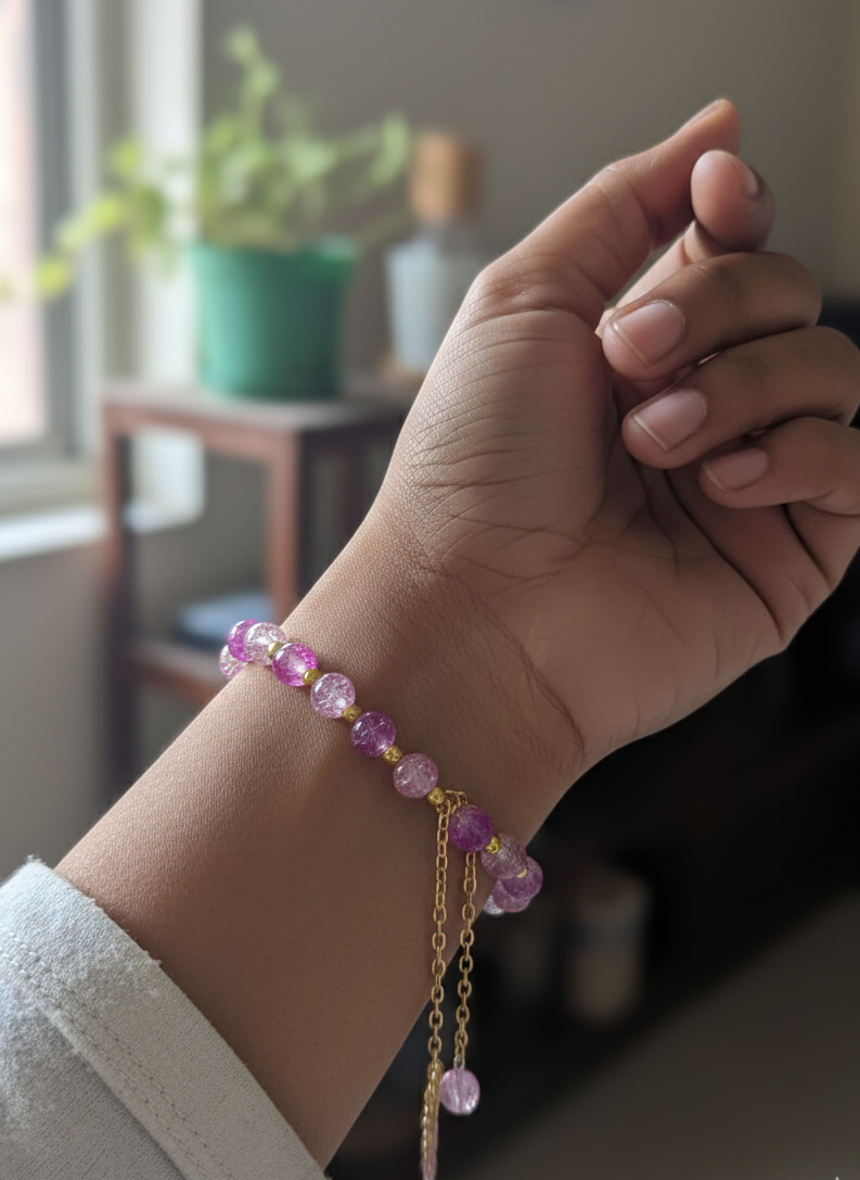 Pink Radiance Charm Bracelet