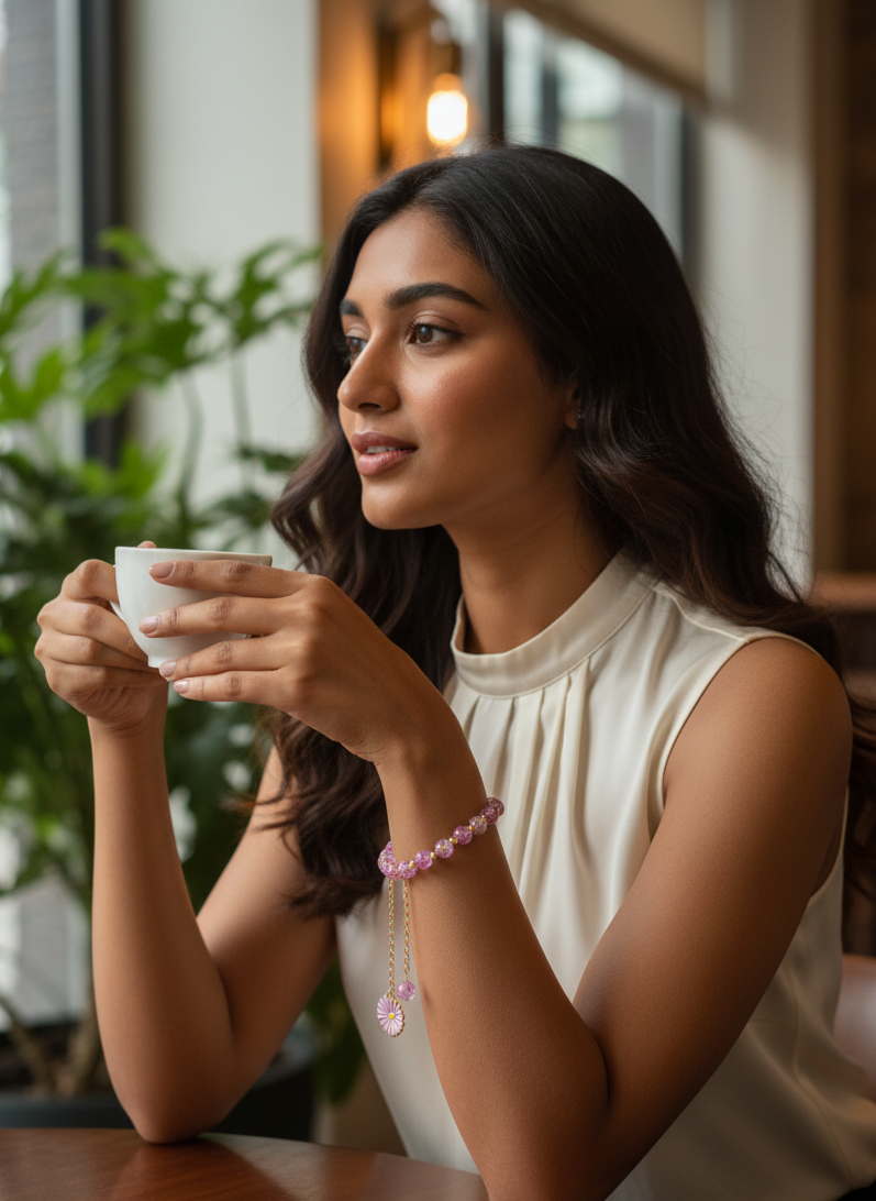 Pink Radiance Charm Bracelet